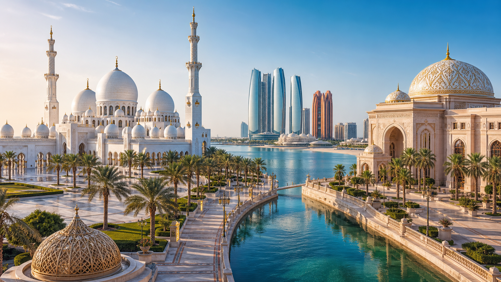 Ilustracja atrakcji Abu Dhabi podczas jednodniowej wycieczki