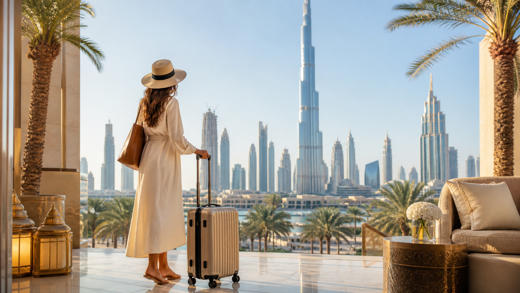 Ilustracja pierwszego wyjazdu do Dubaju